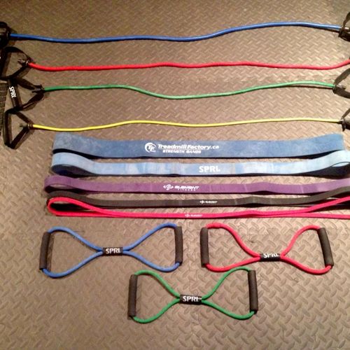 A wide variety of resistance bands to accommodate 