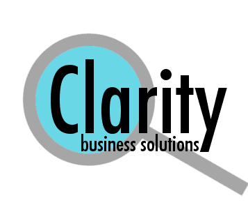 Flat design logo for Clarity Business Solutions