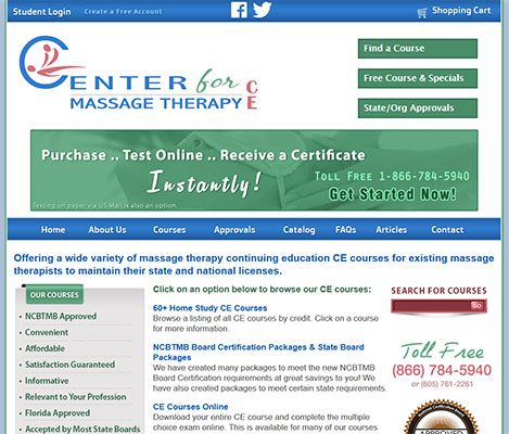 Center for Massage Therapy
[ Custom Online Continu