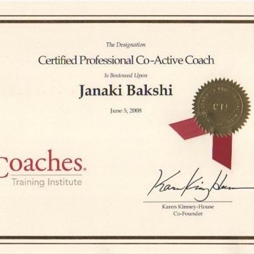 CPCC - Certified Professional Co-Active Coach