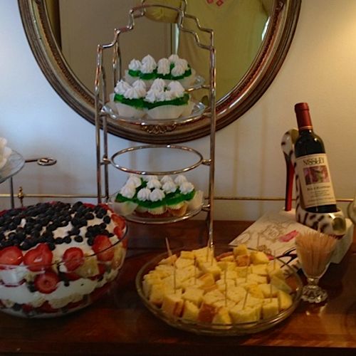 Bridal Shower: Brandy Trifle, Mojito jello cake sh