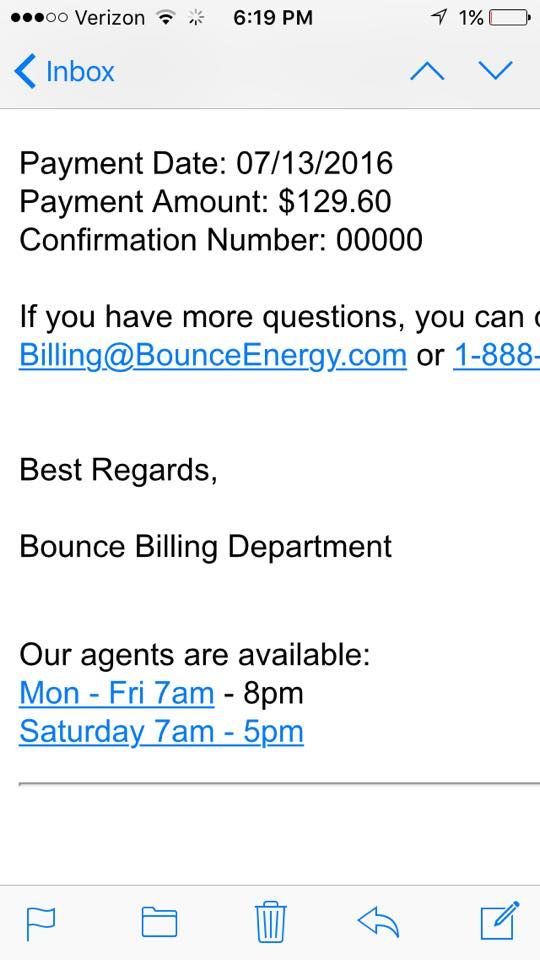 One of our customers online bill pay. Says she wen