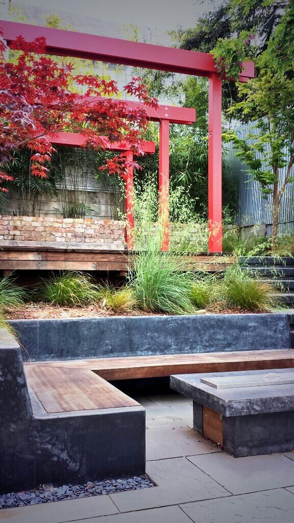 Lower seating area with built in (old growth) redw