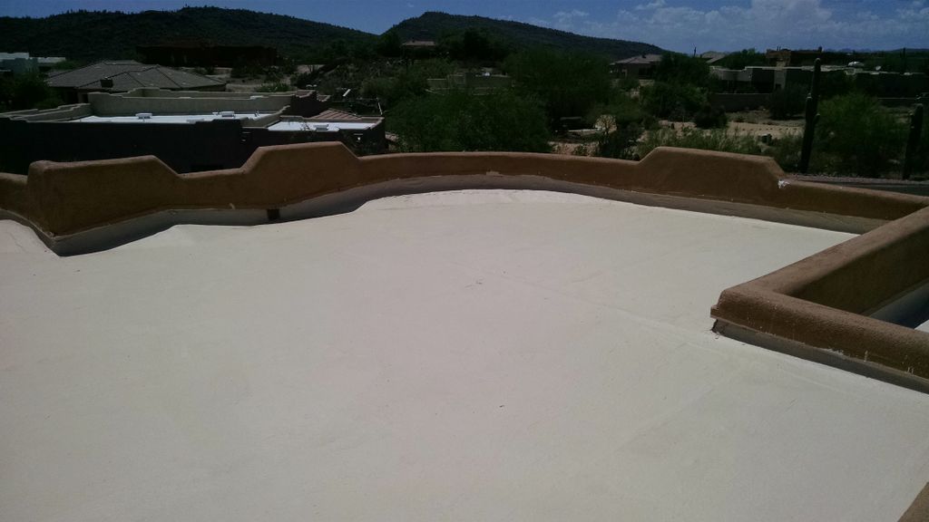 15 year old built-up roof had membrane roof restor