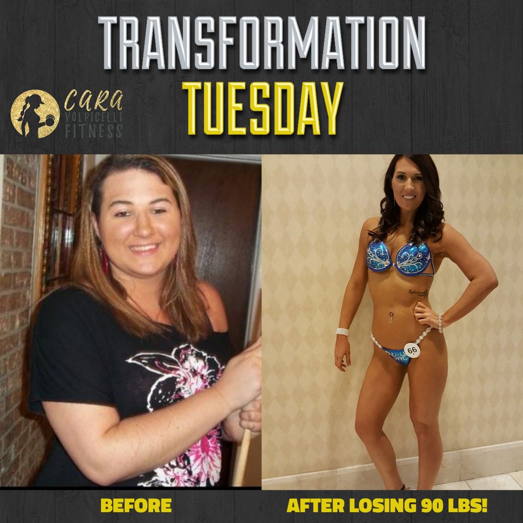  My client Caitlin's transformation. She lost 90 l