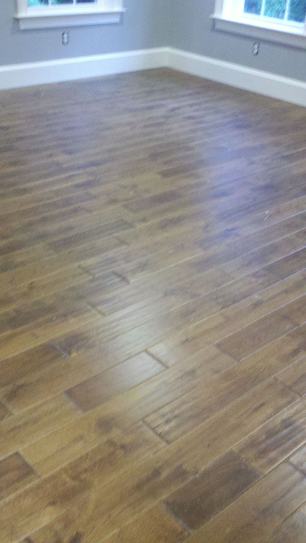 Nail down application, solid wood.