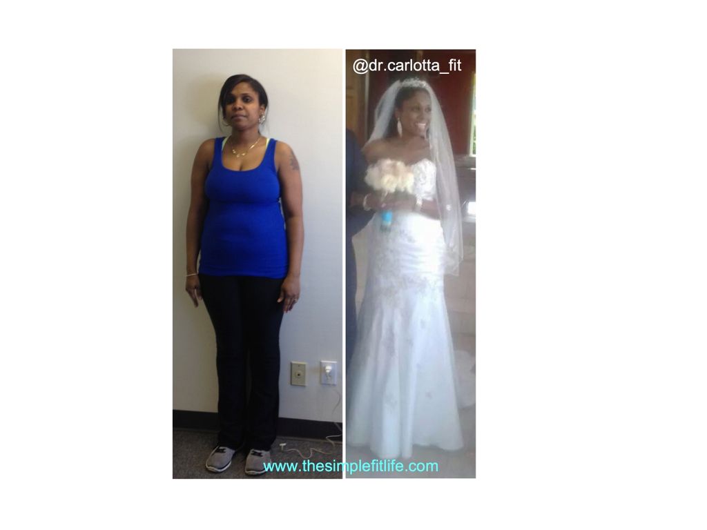 Tannisha worked hard to get into her wedding dress