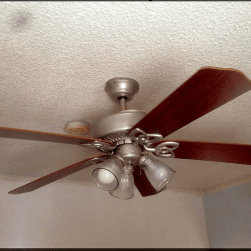 Ceiling fan installed