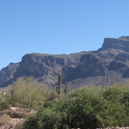 A lot near the base of the Superstition Mountains