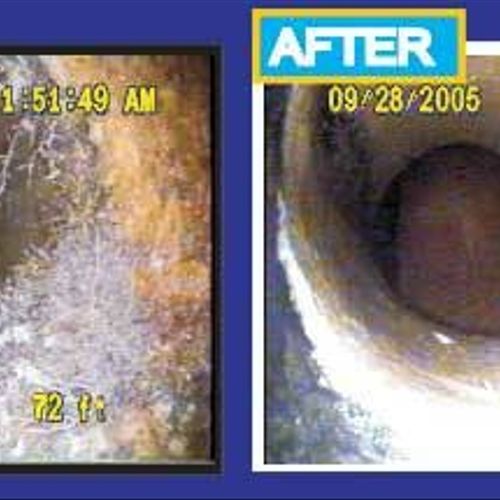 HydroJetter: Main sewer drain pipe "Root Removal" 