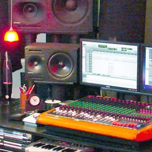 Studio A. Features two iMac's which run Pro Tools 