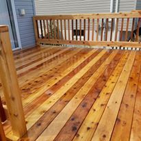New cedar deck