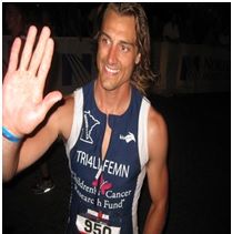 This is me about to finish my first IRONMAN!!
