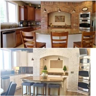 Kitchen- Before & After pic of a homeowner wanting