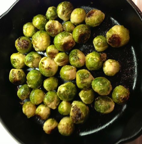 Pan-roasted brussel sprouts.