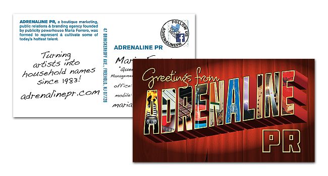 Business card design inspired by vintage post card