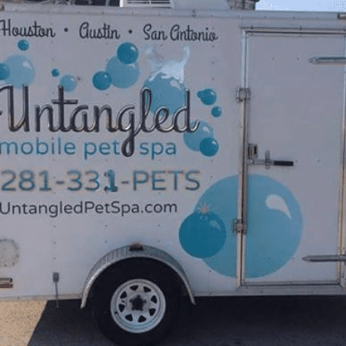 Untangled's state of the art mobile grooming unit