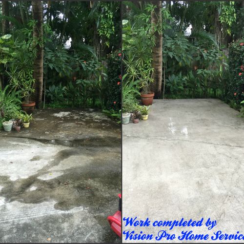 Pressure Washing before and after