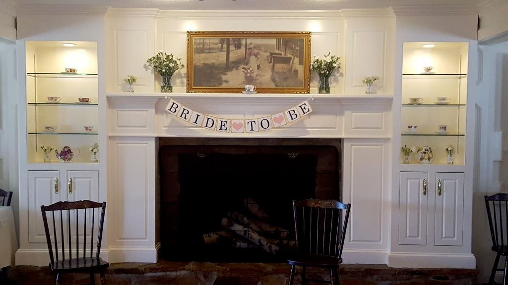 Warm fireplace for you to decorate.