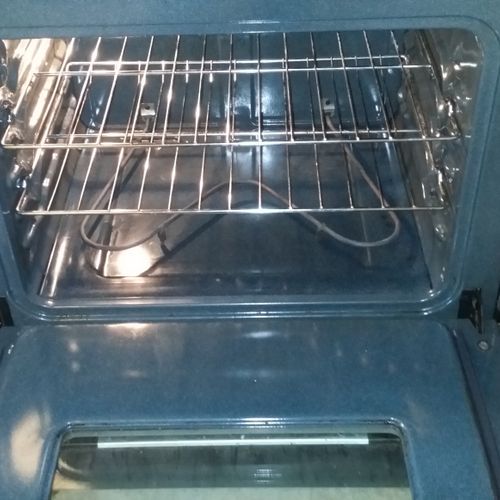 The results after we cleaned a heavily soiled oven