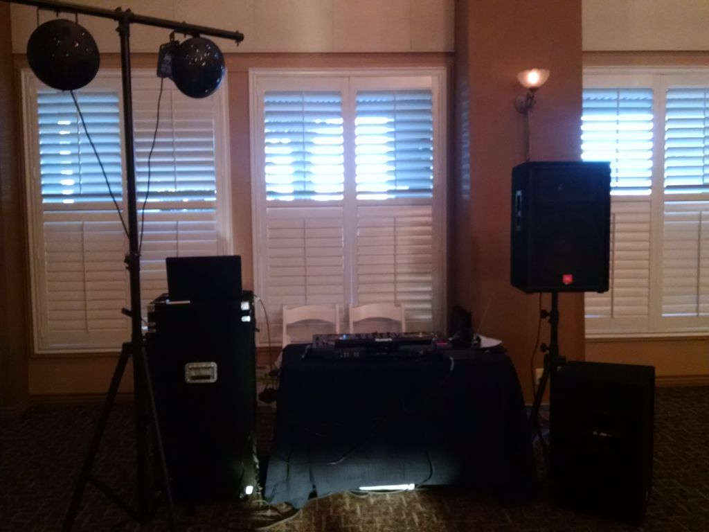 My System; Two Large Speakers, Dj multicolor light