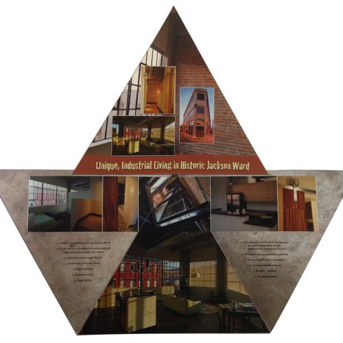 How do you promote condos in a triangular-shaped b