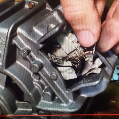 Bosch motor brush's being replace