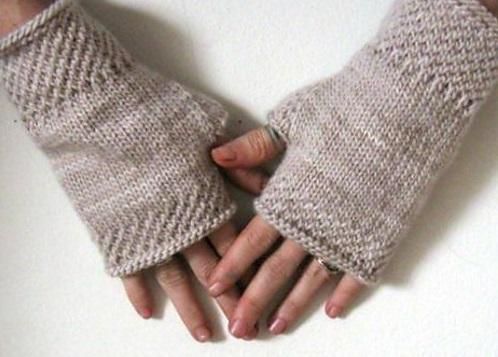 Knit handwarmers.