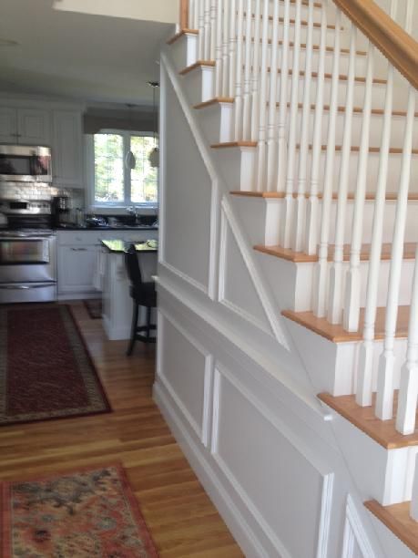 Install and painted new moldings along the walls