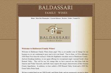 This site was developed for a small California bou