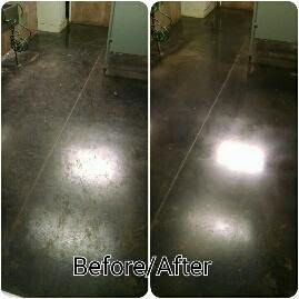 Cleaning and Poliching Stained Concrete