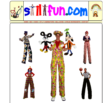 Stiltfun.com Mike Weakley, stilt walker and balloo