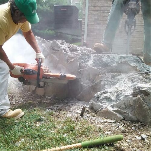 Patio demolition due to improper installation from