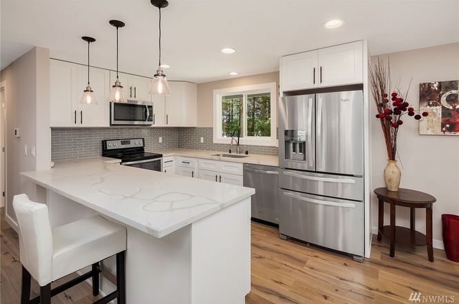 Kitchen at Kirkland by Kiassati Construction.