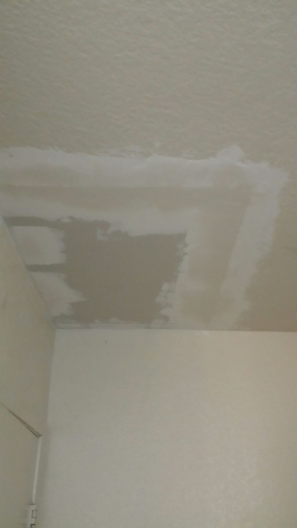 Water damage repair
Removed and replaced drywall.
