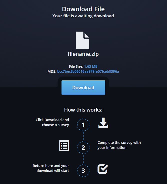 This responsive download page makes use of a parti