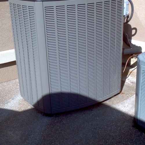 side view of 5 ton dual fuel heat pump