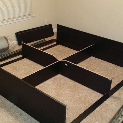 IKEA Bed Frame Assembly in progress