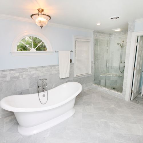 Avenza Marble Master Bathroom Renovation