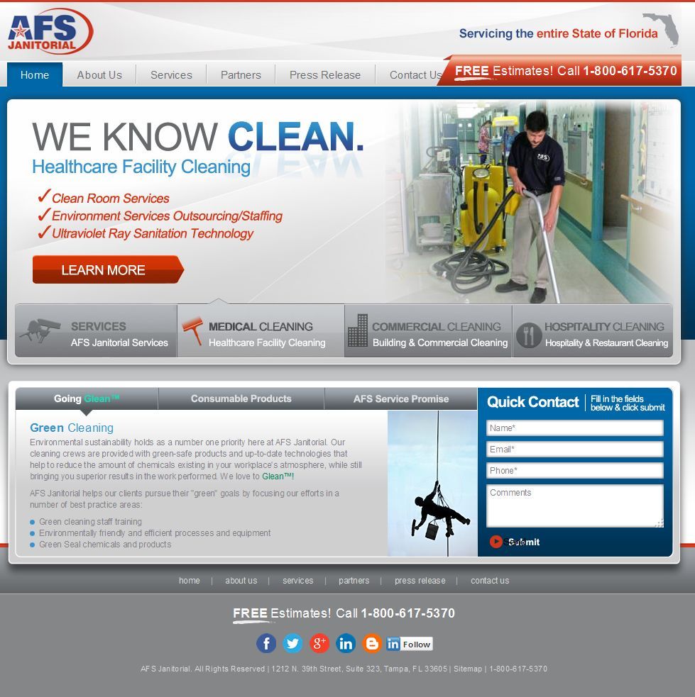 Janitorial Services Website