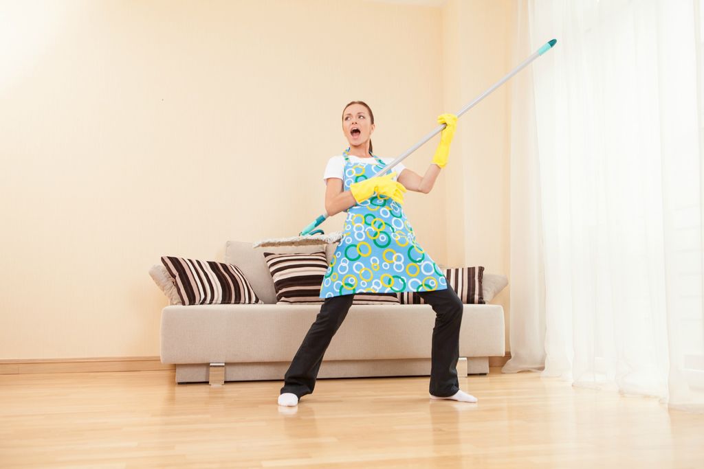 This is how we rock the mop when we clean. Its abo