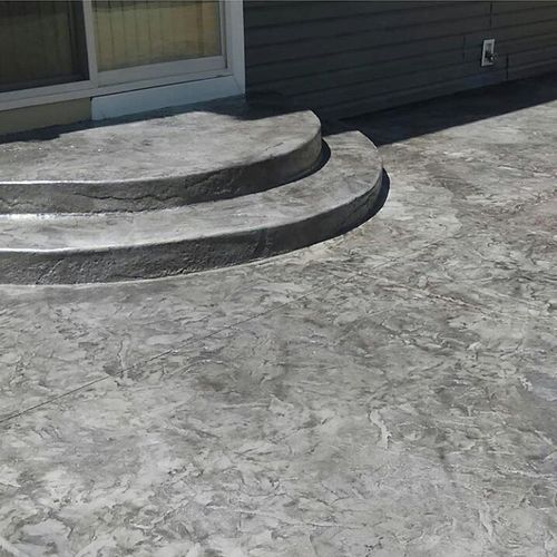 standard grey concrete stamped with dark release a