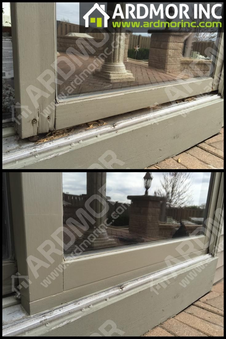 Sash on The Sliding patio door was rotten. We was 