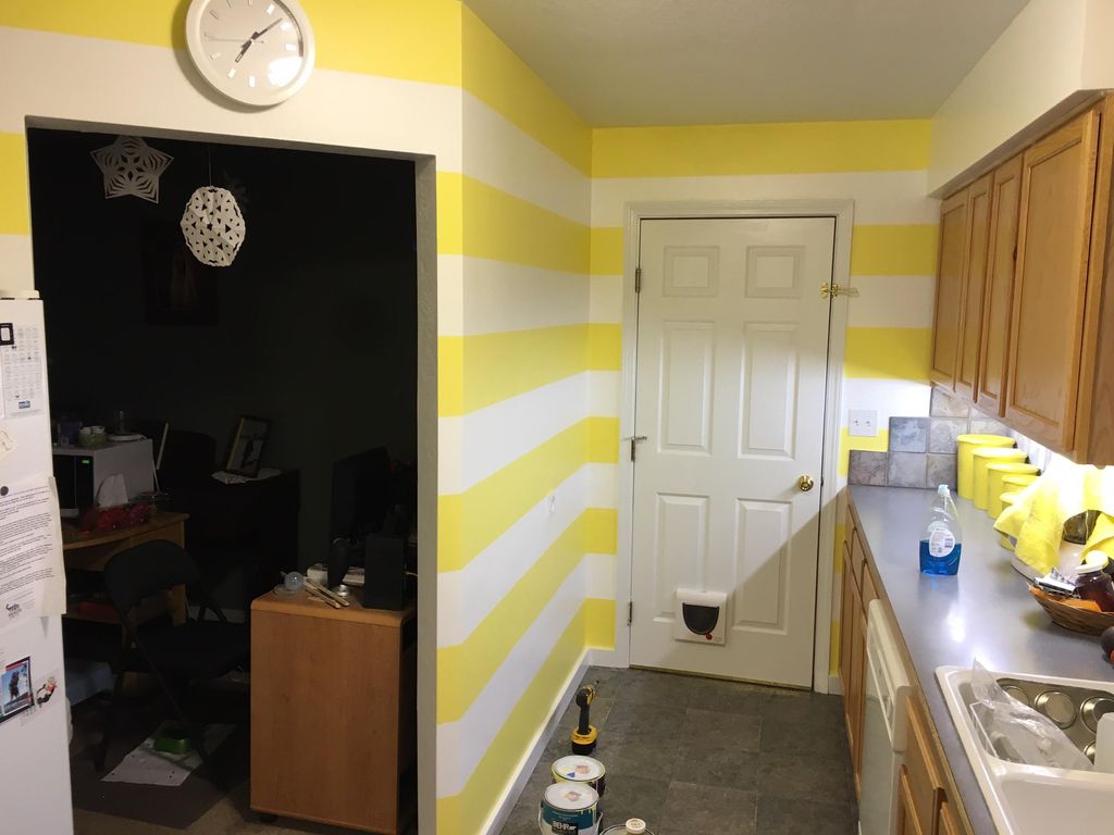 I repainted this kitchen. Stripes like this that r
