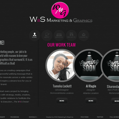 WiiS Marketing website screen shot