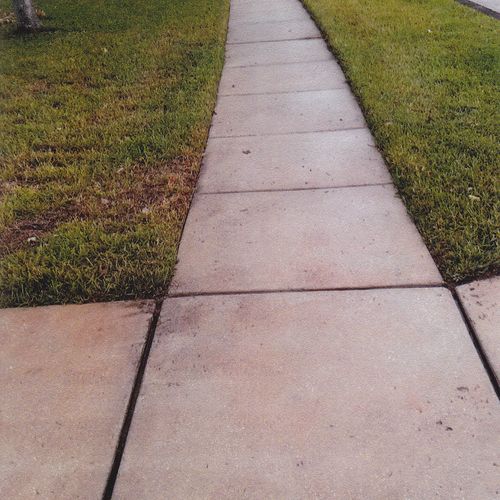 Cleaned sidewalk in Orlando.