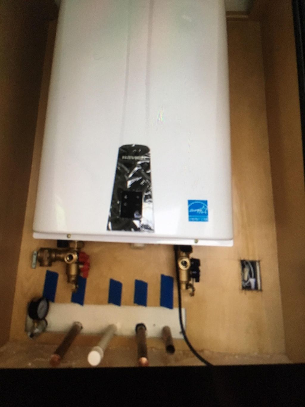 After I mounted the tankless ready to plumb water 