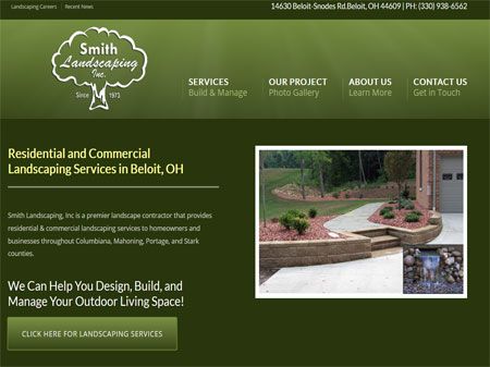 Website creation for landscaping company