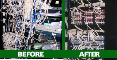 Before and After Data Cabling