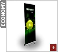 The Mosquito is a retractable banner stand that is